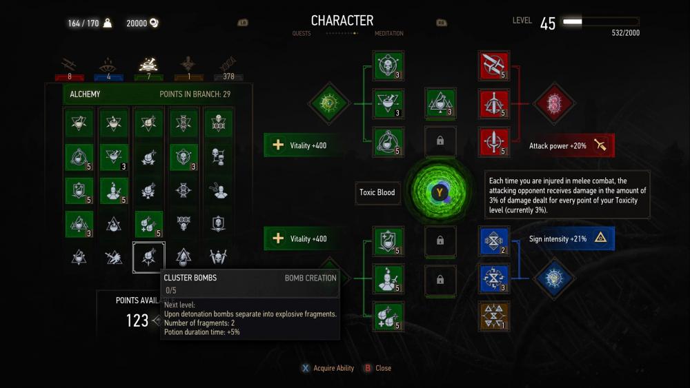 The Witcher 3 Blood & Wine character menu.jpg