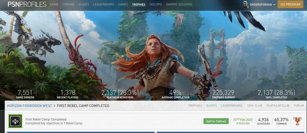 1541048374_Screenshot2022-03-31at17-18-48FirstRebelCampCompletedTrophyHorizonForbiddenWestPSNProfiles_com.thumb.png.6d093b672d43ba4703d8f31c6ac627cb.png